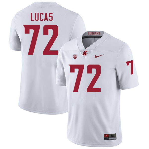 Abraham Lucas WSU Cougars Jersey.Washington State Cougars #72 Abraham Lucas Jersey Youth-White